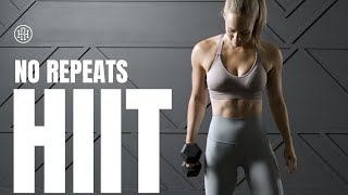 🔥 No Repeats HIIT // Dumbbell Workout