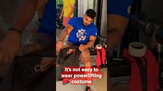 How to wear powerlifting costume #fitness #gym #motivation #gymlover #powerlifting #bench #deadlift