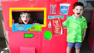 Caleb PRETEND PLAY w/ Vending Machine KIDS TOY STORY!