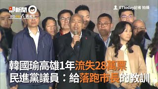 韓國瑜高雄1年流失28萬票　民進黨議員：給落跑市長的教訓｜政治｜選舉