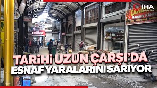 Hatay’da Tarihi Uzun Çarşıda Esnaf Dükkanlarını Açmaya Başladı