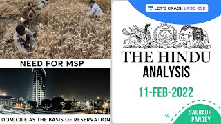 The Hindu Newspaper Editorial Analysis | 11th Feb 2022 | Current Affairs | UPSC CSE | Saurabh Pandey