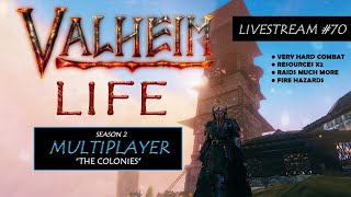 Valheim Life Live Stream - S2 E70 Multiplayer - Building the Castle Kitchen