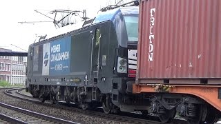 Güterzüge im Hamburger Hafen und auf der Unterelbebahn (viele Vectron, Metrans Designlok)