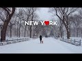 [4K]🇺🇸 NYC Winter Walk: Snowstorm in Central Park🐶☃️❄️ Brunch at Sarabeth's🥞🍳☕ Jan. 29, 2022