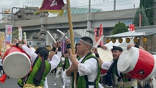 大阪派遣　中の町青年会　豊中祭り会場内道じゅねー