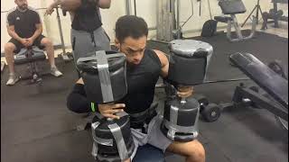 70KG DUMBBELL PRESS EACH HAND!