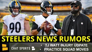 Steelers News & Rumors: TJ Watt Injury Update, Practice Squad Moves, Kenny Pickett vs Mitch Trubisky