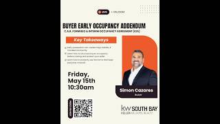 Buyer Early Occupancy Addendum with Simon Cazares