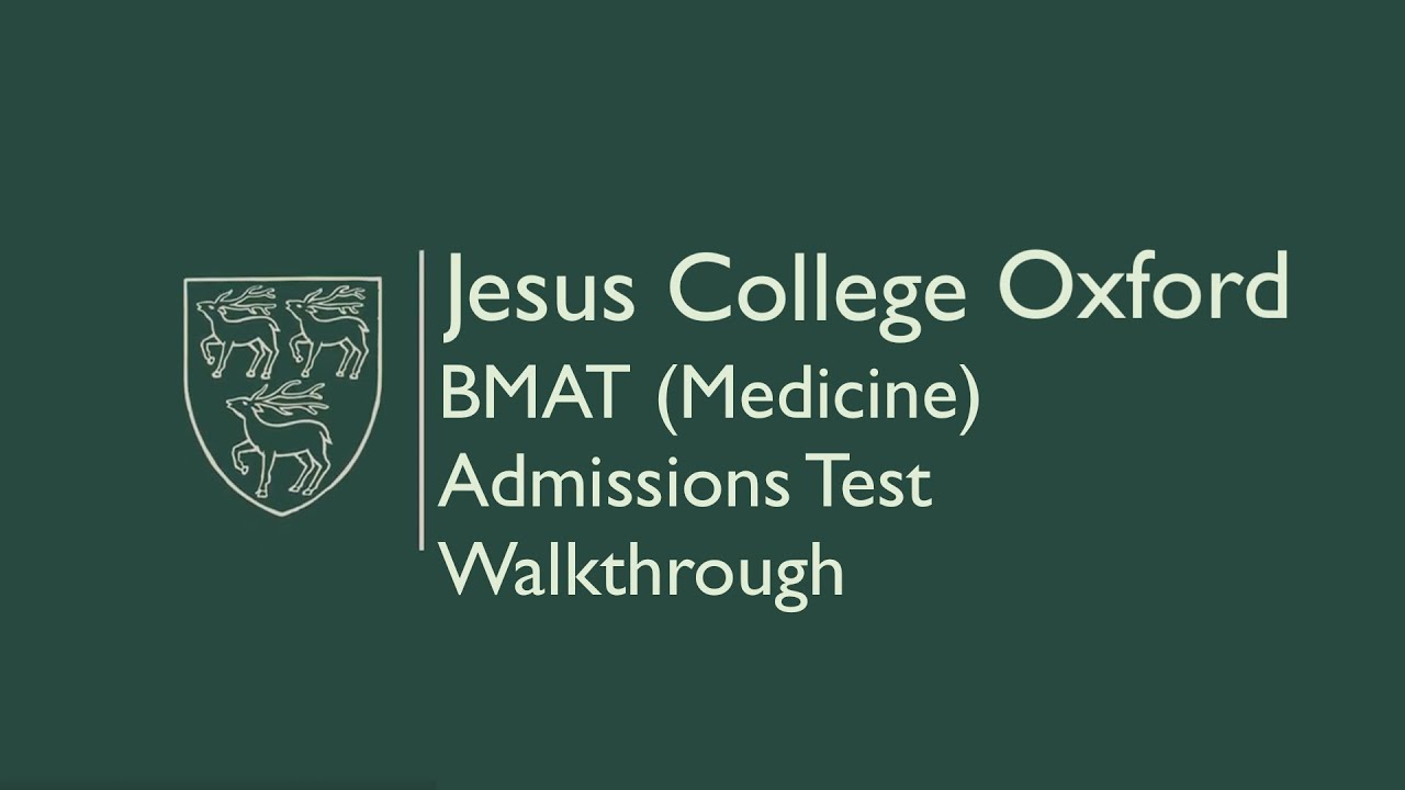 BMAT (Medicine) Admissions Test Walkthrough - YouTube