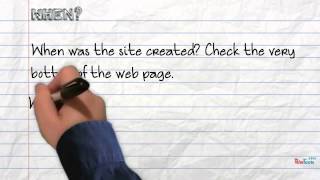Evaluating Websites With the 5 W's