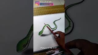 sneck 3d drawing 😍 subscribe and pls click the bell icon 🔔 #ameerartist #trending #viral