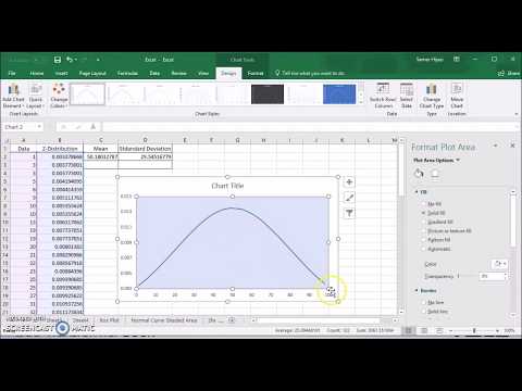 Creating Normal Curve (Bell Shape Curve) in Excel 2016 (Office 365) Not Shaded