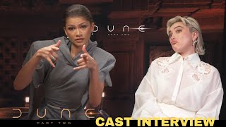 Dune Part 2 Interview  Zendaya & Florence Pugh talk growing up in the industry