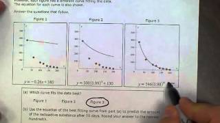 ALEKS: Choosing an exponential model and using it to make a prediction (MC)