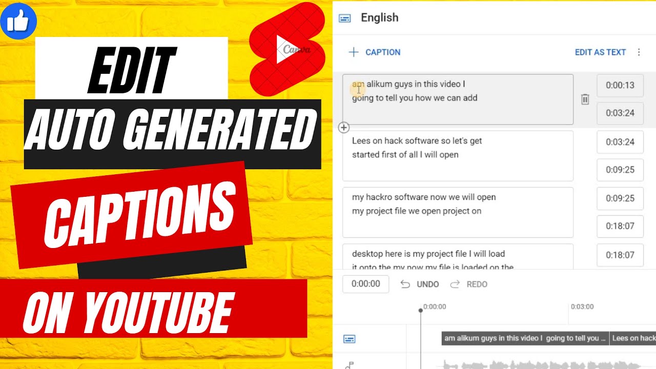 How To Edit Auto Generated Captions In Youtube