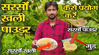 सरसों से सरसों पाउडर कैसे बनाएं और कैसे प्रयोग करें। lखली liquid fertilizer , mustard cake, RN Kushw