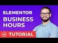 Elementor Widgets - Business Hours Widget for Elementor