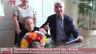 Tarbes :: Les 100 ans de Zéphirine Chassagnoux (26 août 19) | HPyTv La Télé des Pyrénées