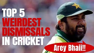 Top 5 Weird and Funniest Dismissals in Cricket History | Inzamam Bhai 🤣 | INDvsPAK