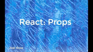INFO 340 - React: Props