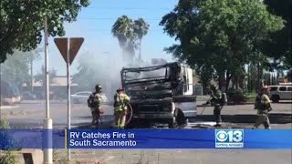 RV Catches Fire In South Sacramento