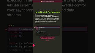🎓 JavaScript Generators - Every Developer Needs This #shorts #javascript