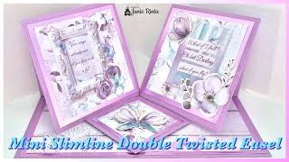 Mini Slimline Double Twisted Easel Card Tutorial - Easier Than It Looks