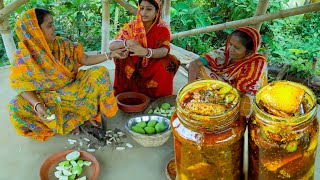 গ্রাম্য পদ্ধতিতে কাঁচা আমের আচারের সহজ দুটি রেসিপি | Aam Tel \u0026 Aam Kasundi Recipe |