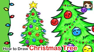 How to Draw a Christmas Tree Easy