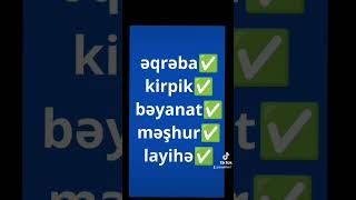 BU SÖZLƏRİN YAZILIŞINI YADDA SAXLAYIN✅#keşfetbeniöneçıkar #kəsfet #kəsfət #kəşfettt