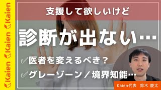 グレーゾーン／境界知能…支援して欲しいけど診断が出ない…