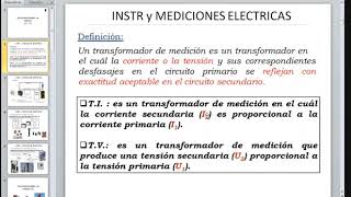 IyME - Transformadores de Medicion TI y TV (Parte 1)- 3Q1 FRT UTN