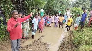 దుమ్ముగూడెం మండలం రామారావు పేట దారి సక్రమంగా లేక వాగు నుంచి రైతులు ఇబ్బంది పడుతున్నారు