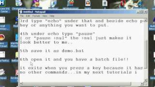 how to make a basic batch file tutorial