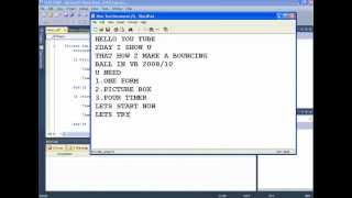 visual basic 2008/10 tutorial [ Bouncing Ball ]