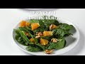 nourish pa orange spinach salad with 2 minute dressing