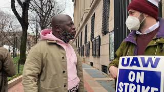 Columbia Employee Crosses Picket Line