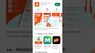 How to open daraz seller center on google play store