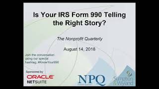 Is Your IRS Form 990 Telling the Right Story?