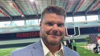 Former Miami Hurricanes Center Brett Romberg discusses hiring of Mario Cristobal December 7, 2021