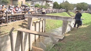 見沼通船堀　昔ながらの水位調節を再現／埼玉県