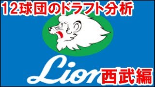 【2018年ドラフト】〜12球団のドラフト分析〜西武編