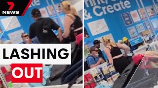 Woman's foul-mouthed tirade caught on camera at Officeworks Elizabeth | 7NEWS