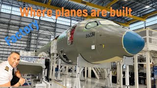 Exclusive views inside airliner factory!!#aviation #pilot #a220300 #aircraft