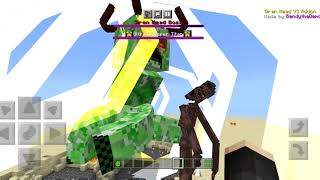 Ultra Creeper Titan VS Siren Head in Minecraft PE