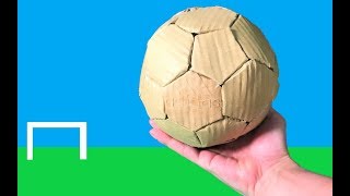 【段ボール工作】サッカーボールを作ってみた How to make soccerball by cardboard