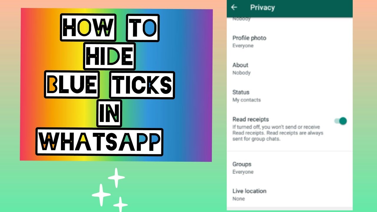 HOW TO HIDE READ RECEIPTS IN WHATSAPP | HIDING BLUE TICKS | READ ...