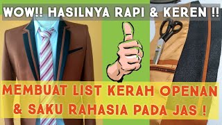 RAPI DAN KEREN!!! MEMBUAT LIST KERAH OPEN PADA JAS