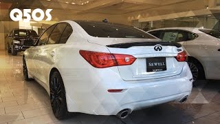 Majestic White Infiniti Q50 Red Sport + 400hp 3.0t